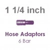 Hose Adaptors 6 Bar 1 1/4 inch